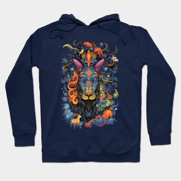 Zoomorphic Beasts - Antelope Hoodie by Peter Awax